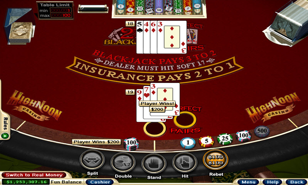 real time gaming 21 blackjack rtp